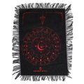 Ancient Witch Pendulum Divination Cloth - All Seeing Eye - Black & Blood Red Clothes
