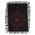 Ancient Witch Pendulum Divination Cloth - All Seeing Eye - Black & Blood Red Clothes