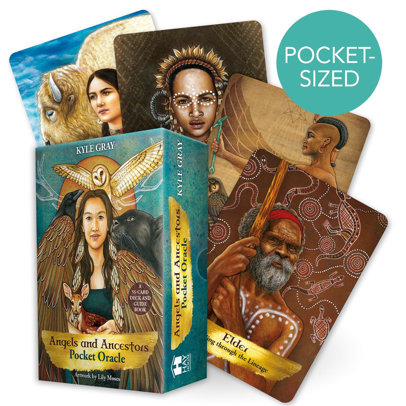 Angels and Ancestors Pocket Oracle: A 55-Card Deck Guidebook Cards Book