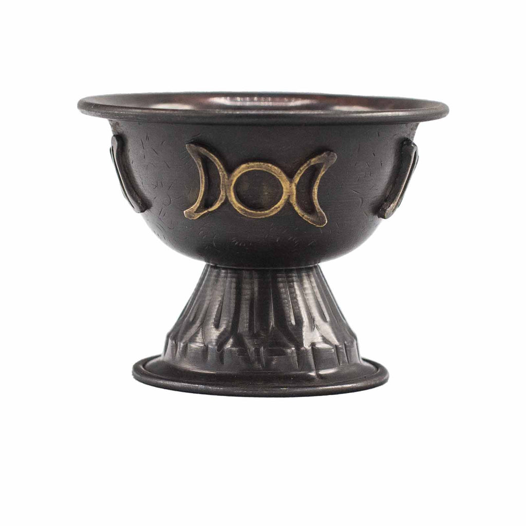 Antique Copper Ritual Chalice Triple Moon 10x8cm From Witch, Please!
