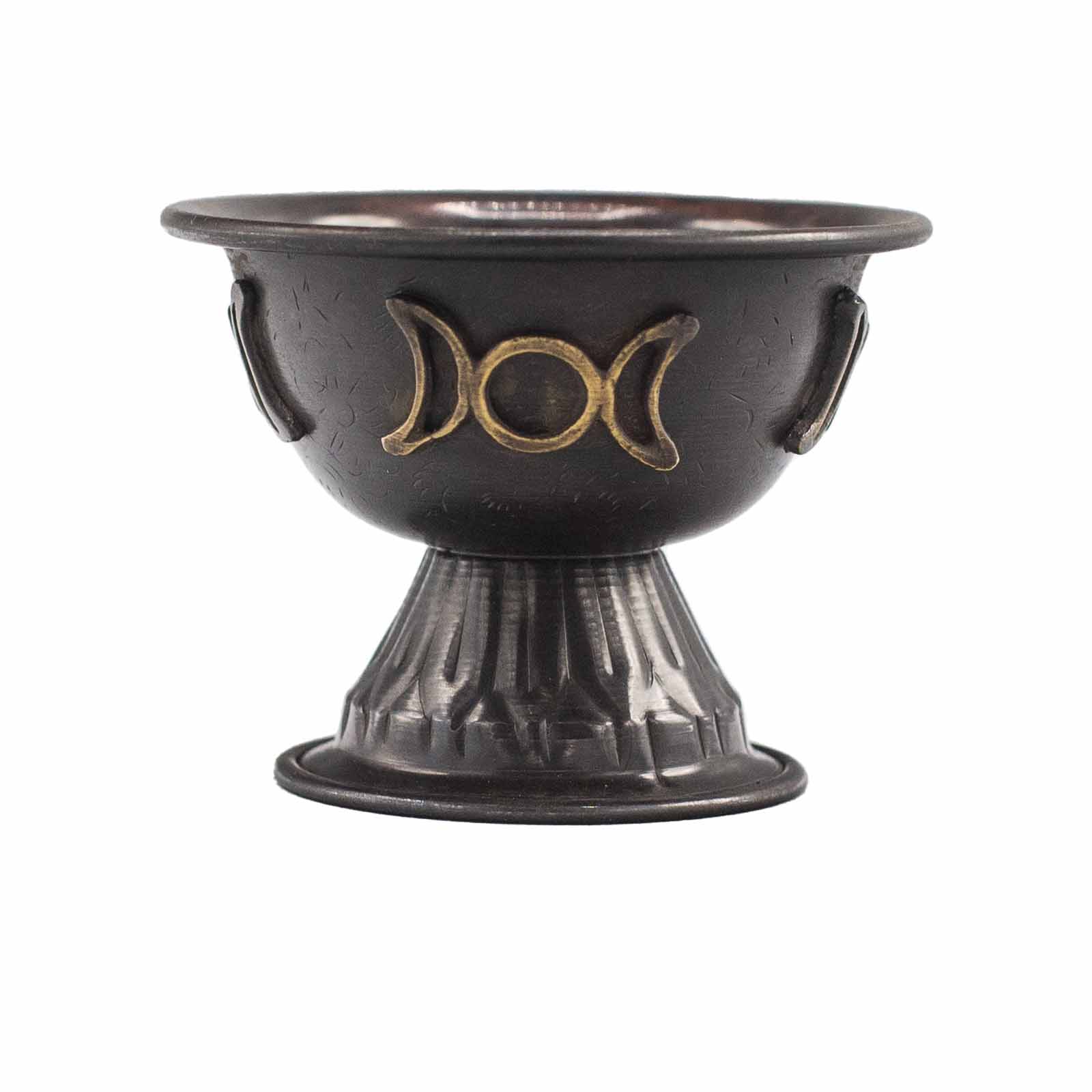 Antique Copper Ritual Chalice Triple Moon 10x8cm From Witch, Please!