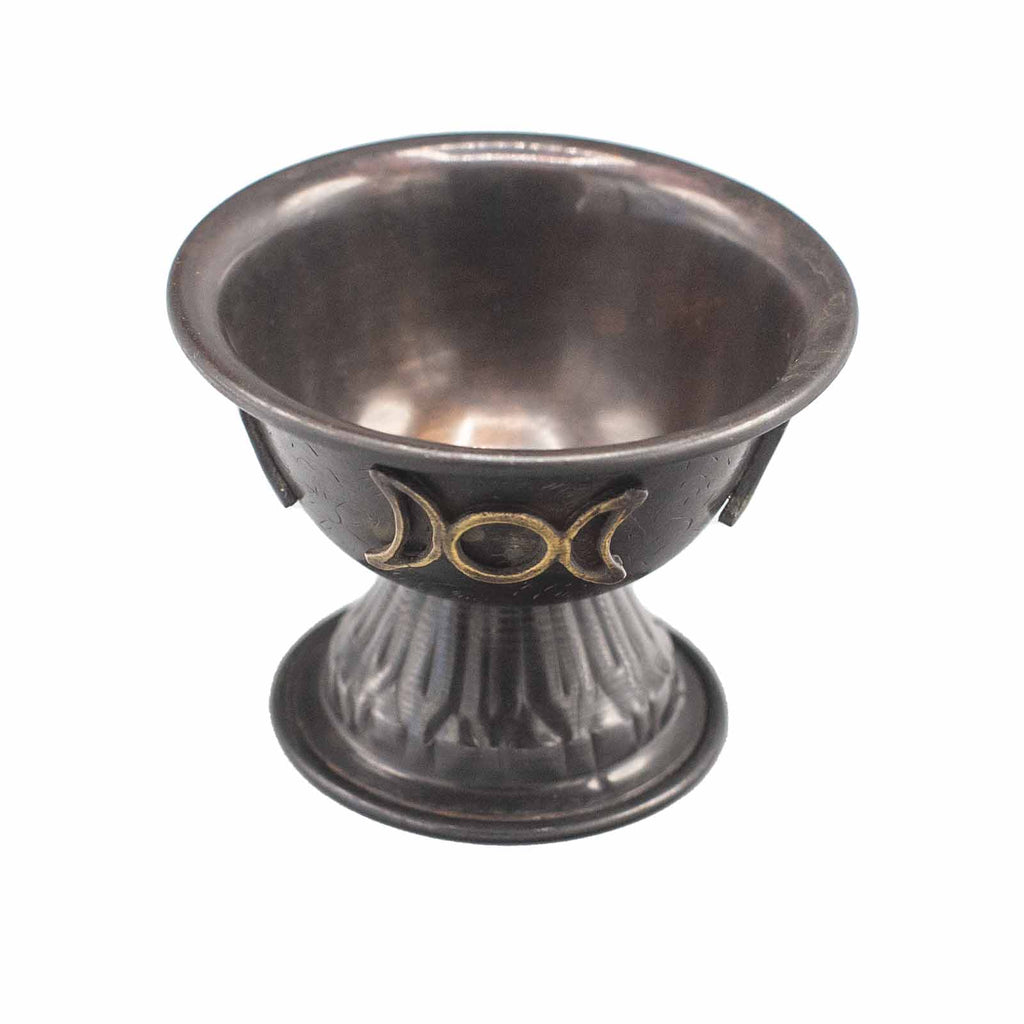 Antique Copper Ritual Chalice Triple Moon 10x8cm From Witch, Please!