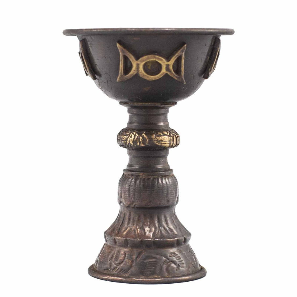 Antique Copper Ritual Goblet with Triple Moon 8x13cm From Witch, Please!