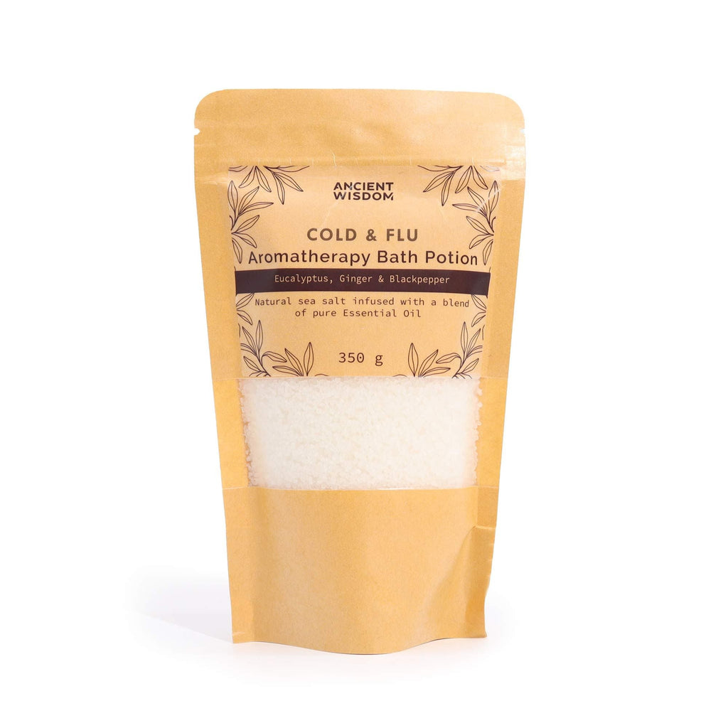 Aromatherapy Bath Potion in Kraft Bag 350g - Colds & Flu - Aromatherapy Bath Potion 350g