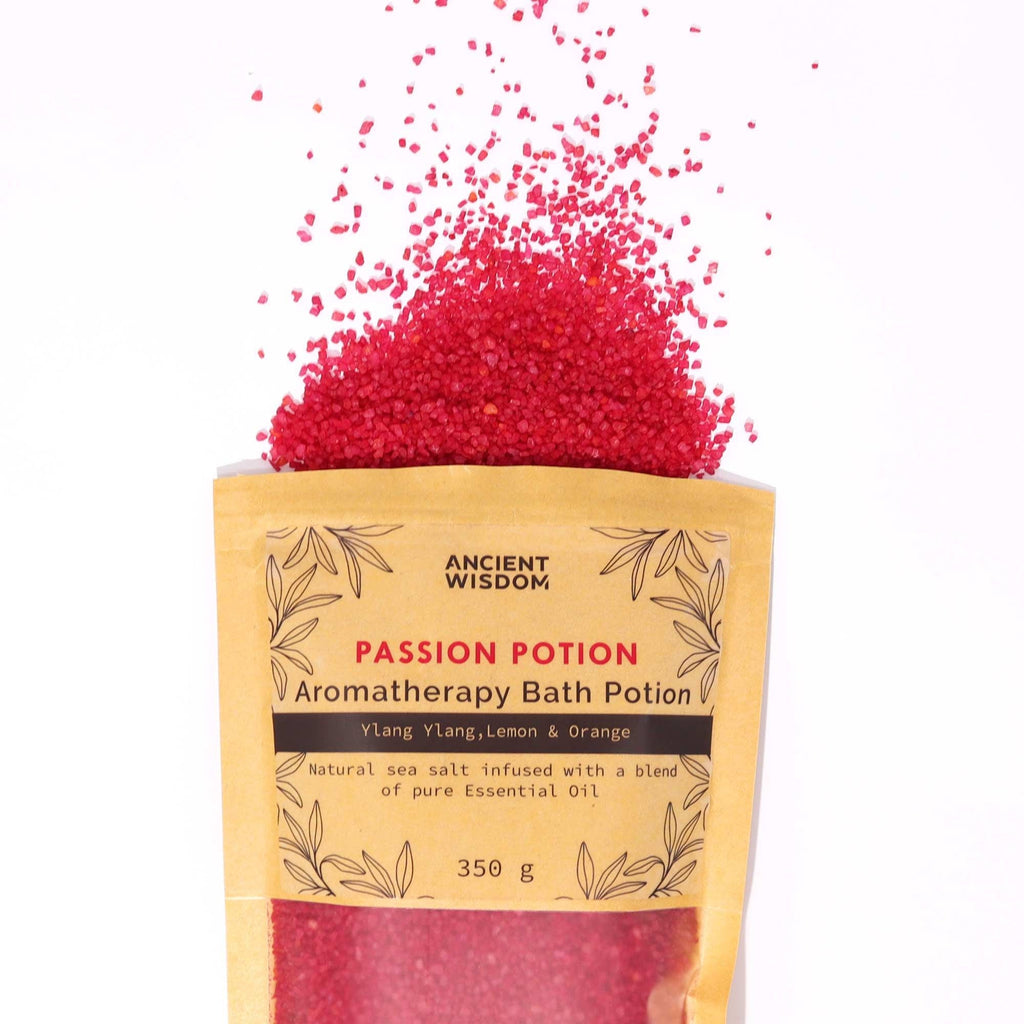 Aromatherapy Bath Potion in Kraft Bag 350g - Passion - Aromatherapy Bath Potion 350g