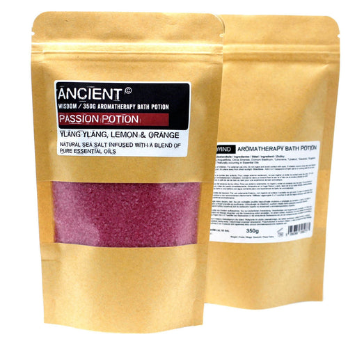 Aromatherapy Bath Potion in Kraft Bag 350g - Passion - Aromatherapy Bath Potion 350g
