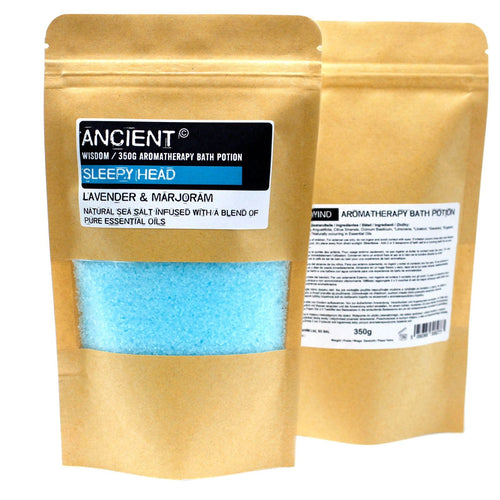 Aromatherapy Bath Potion in Kraft Bag 350g - Sleepy Head - Aromatherapy Bath Potion 350g