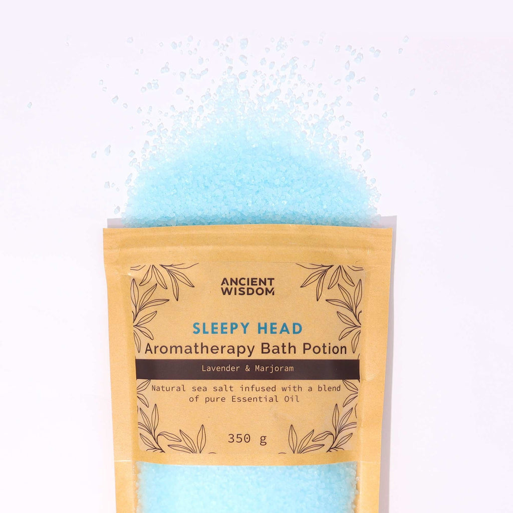Aromatherapy Bath Potion in Kraft Bag 350g - Sleepy Head - Aromatherapy Bath Potion 350g