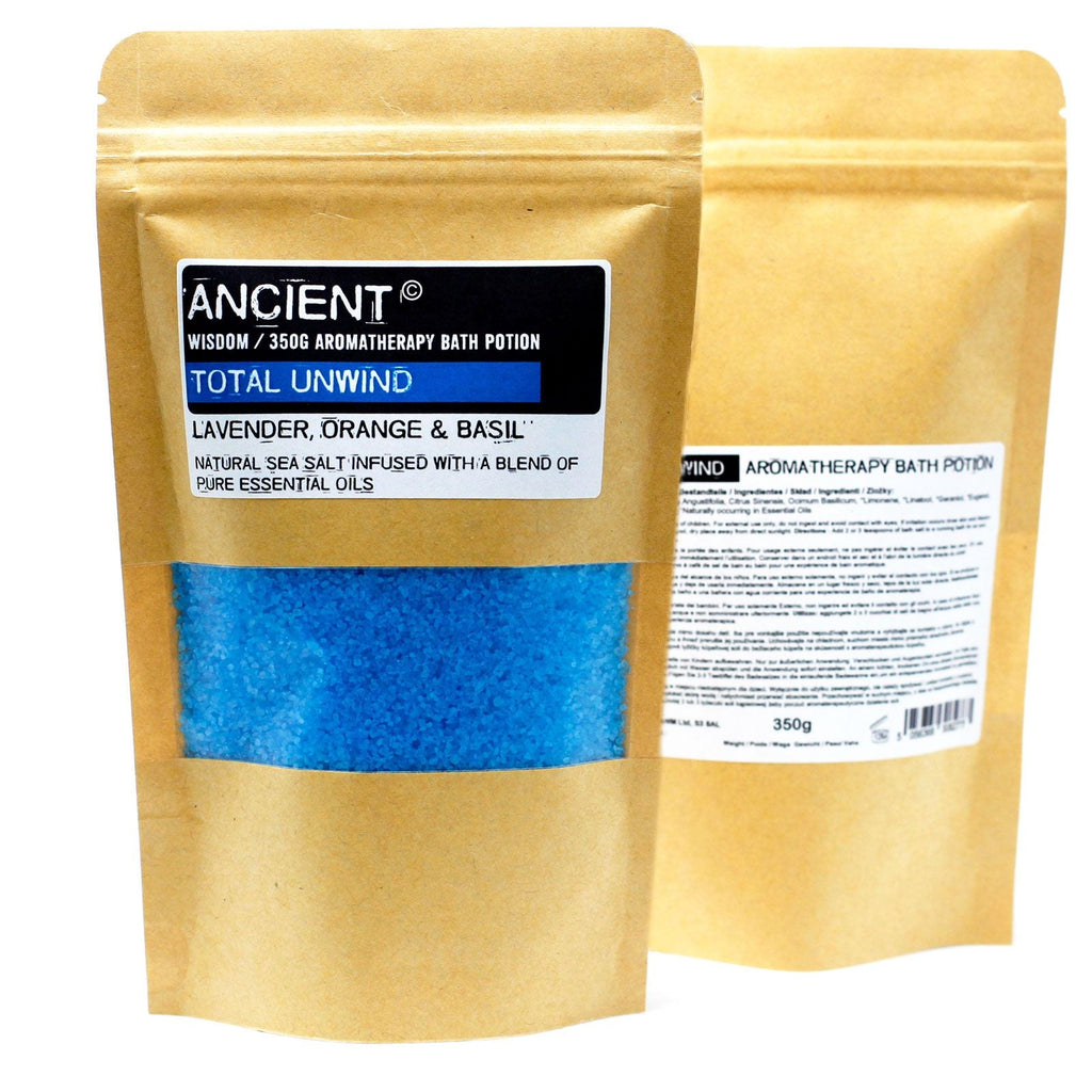 Aromatherapy Bath Potion in Kraft Bag 350g - Total Unwind - Aromatherapy Bath Potion 350g