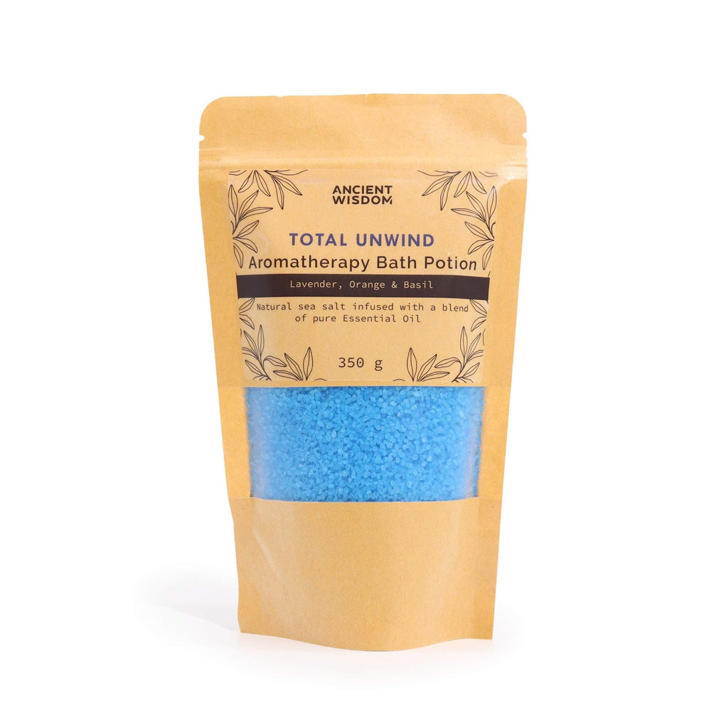 Aromatherapy Bath Potion in Kraft Bag 350g - Total Unwind - Aromatherapy Bath Potion 350g