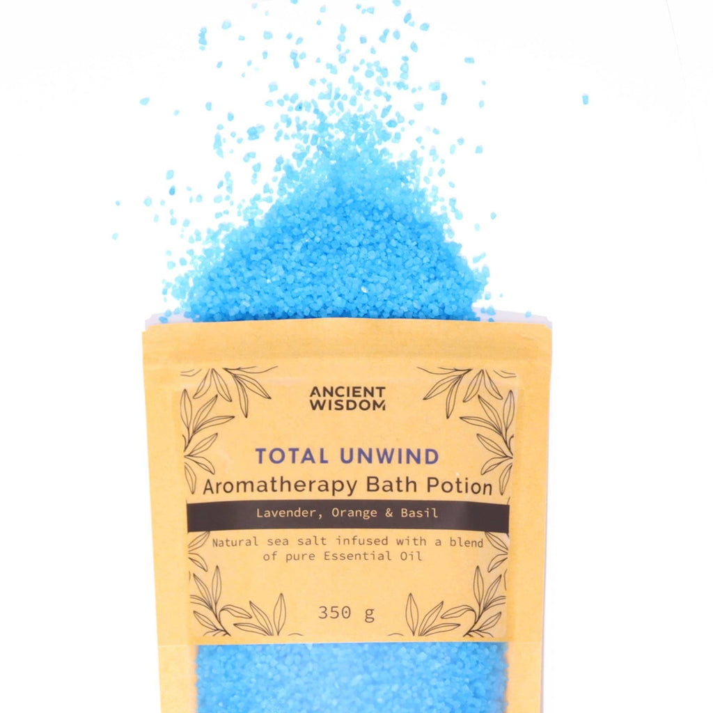 Aromatherapy Bath Potion in Kraft Bag 350g - Total Unwind - Aromatherapy Bath Potion 350g