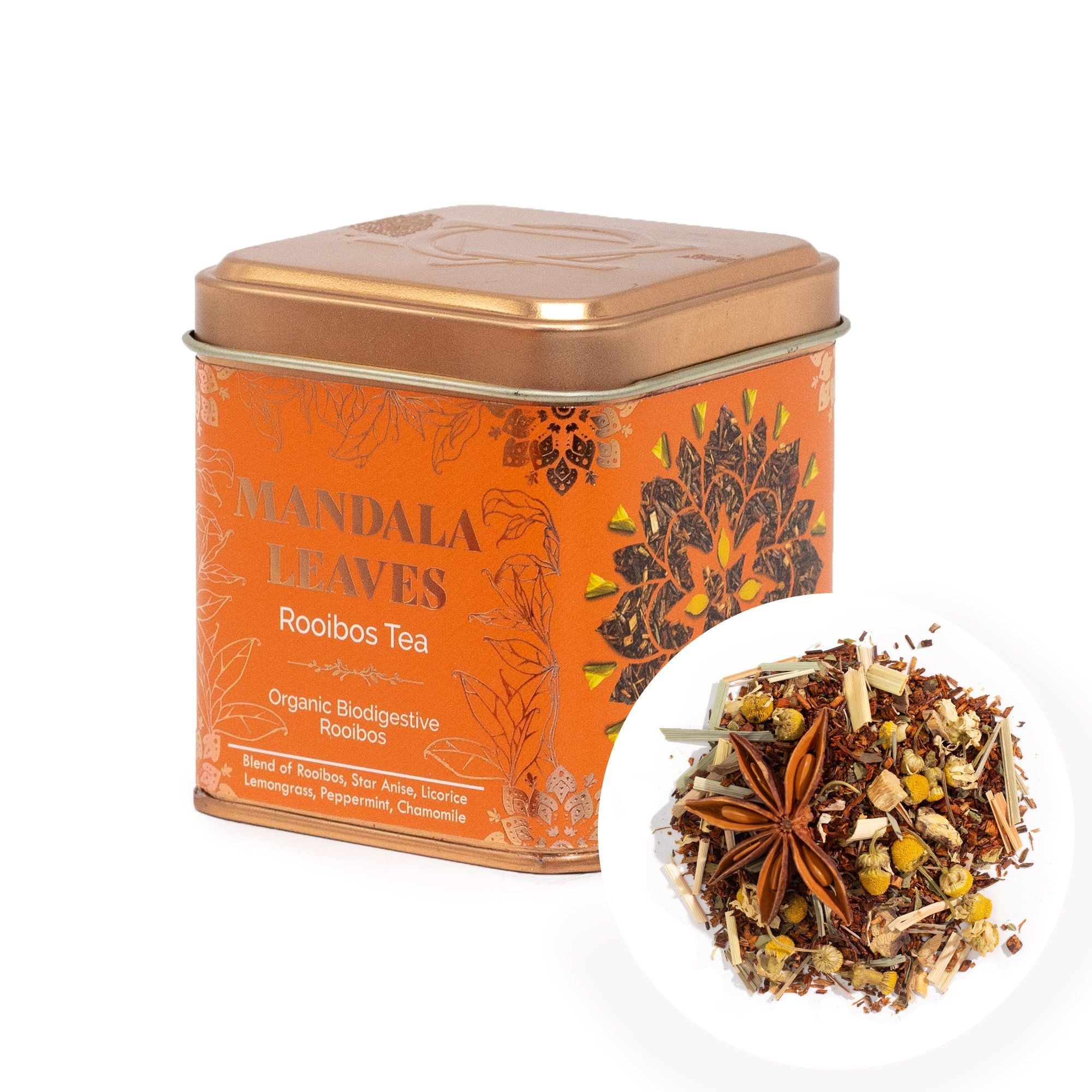 Artisan Tea 50g Tin - Biodigest Rooibos & Matcha In Tins