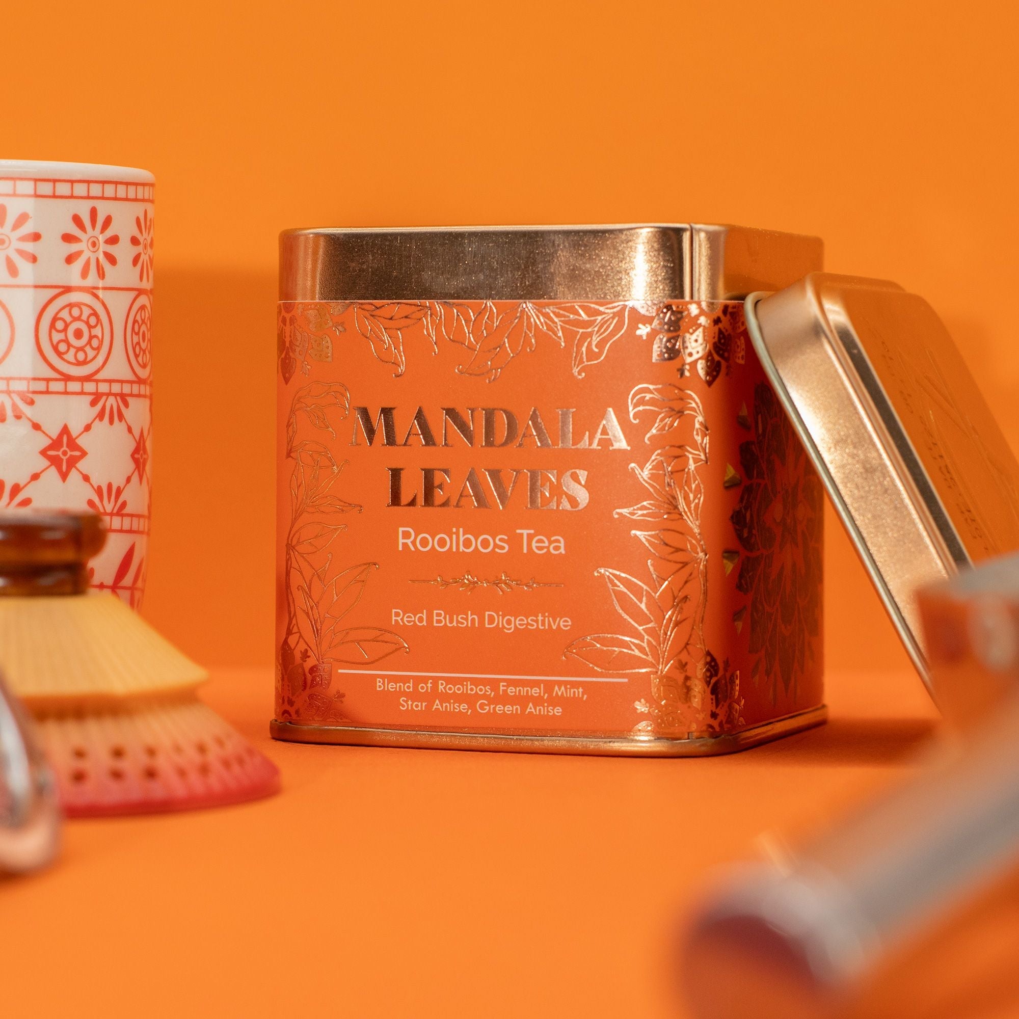 Artisan Tea 50g Tin - Red Bush Digestive & Matcha In Tins