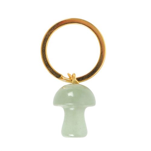Aventurine Crystal Mushroom Keyring From Witch, Please!