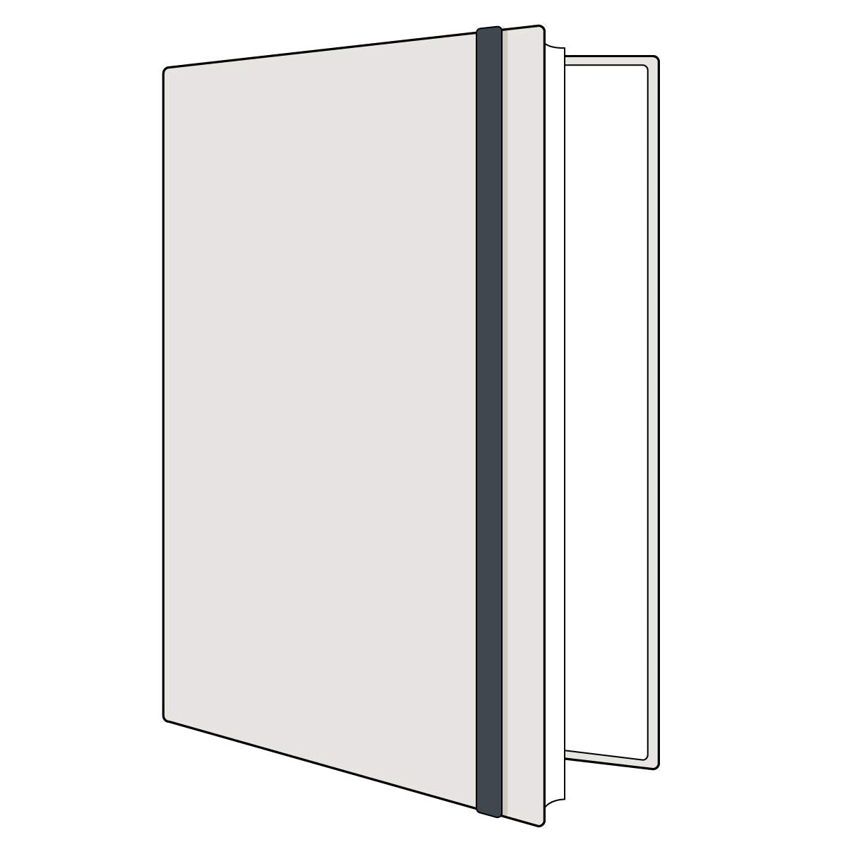 Azure (Equinoxe) Midi Lined Hardcover Journal (Elastic Band Closure)