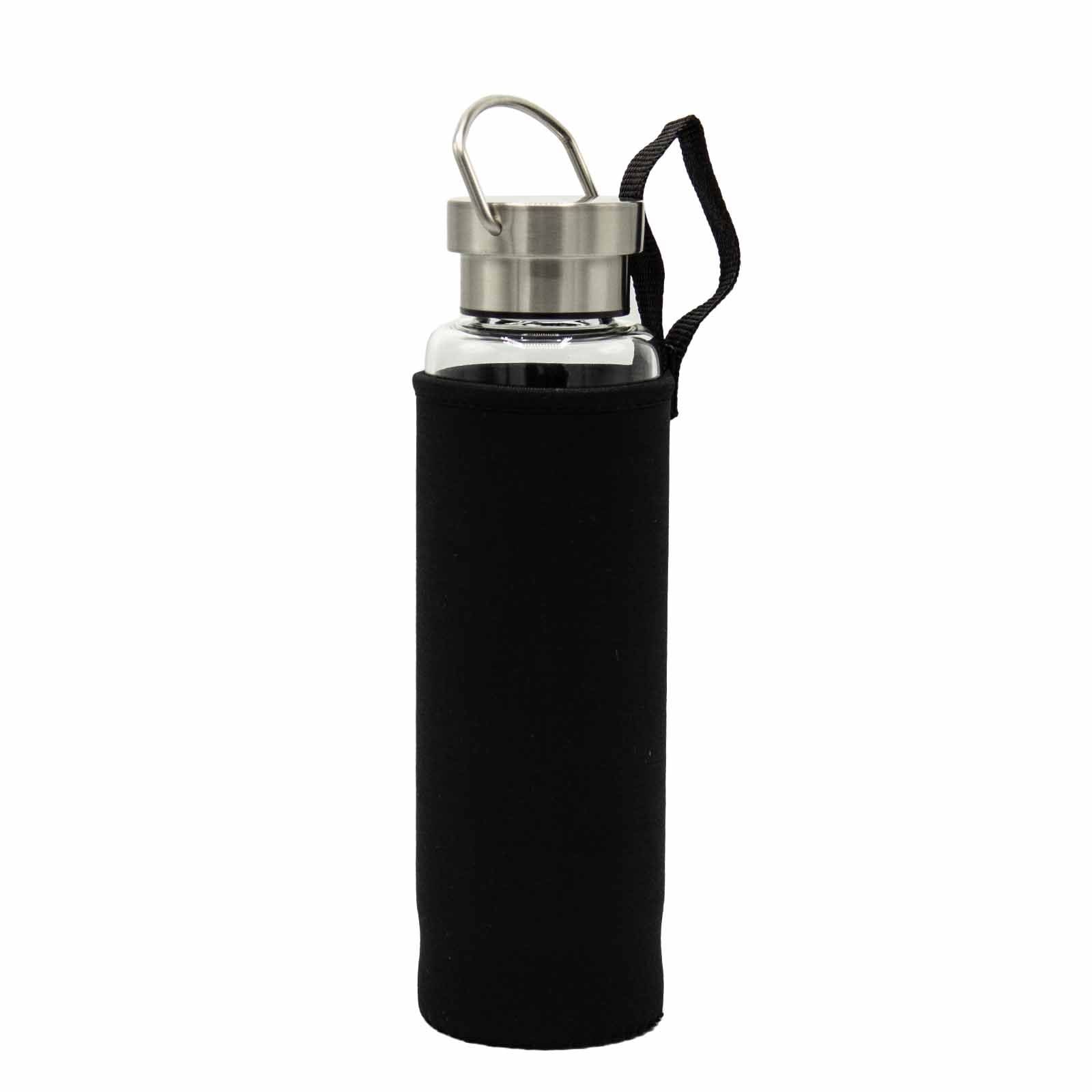 Crystal Infused Glass Water Bottle - Relaxing Amethyst - Obelisk - Crystal Infused Glass Bottle 500 ml
