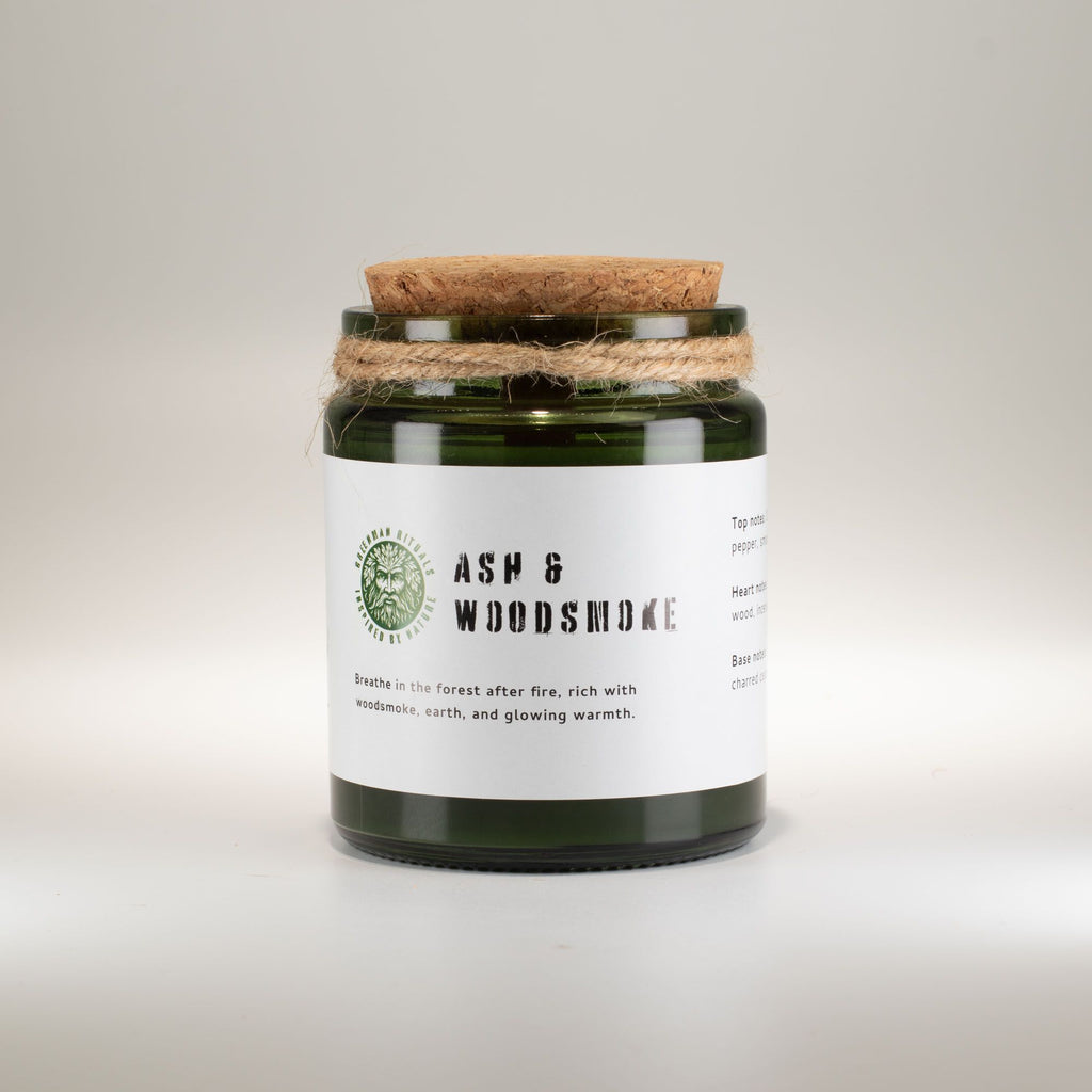 Greenman Woodwick Soy Candle - Ash & Woodsmoke