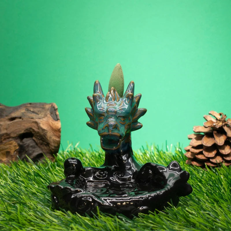 Backflow Incense Burner - Large Dragon Pool
