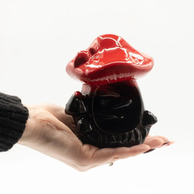 Backflow Incense Burner - Large Red Mushroom