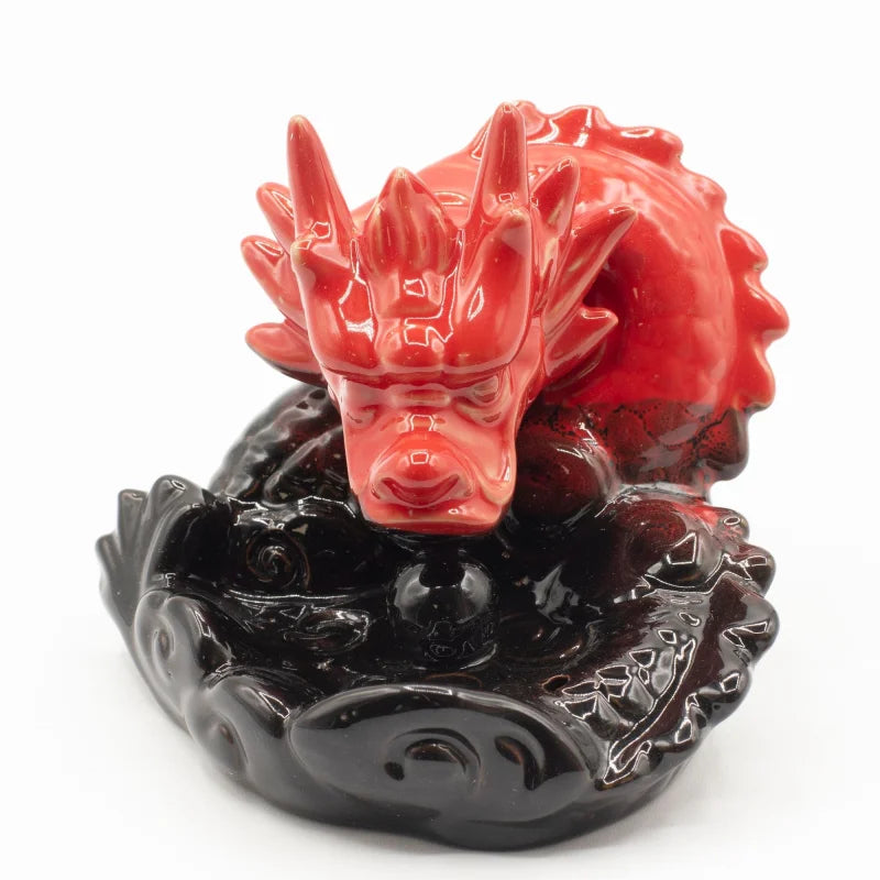 Backflow Incense Burner - Small Red Dragon