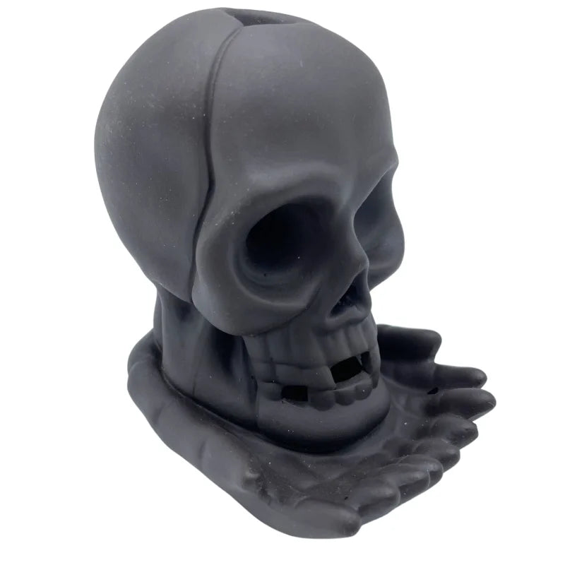 Backflow Incense Burner - Weeping Skull (with light)