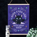 Bats Cats and Witches Hats Fabric Wall Hanging