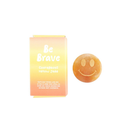 Be Brave Yellow Jade Happy Face Crystal From Witch, Please!
