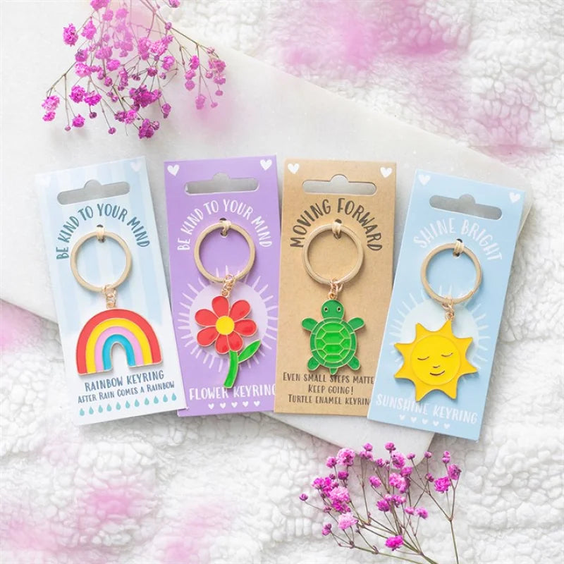 Be Kind to Your Mind Rainbow Keyring