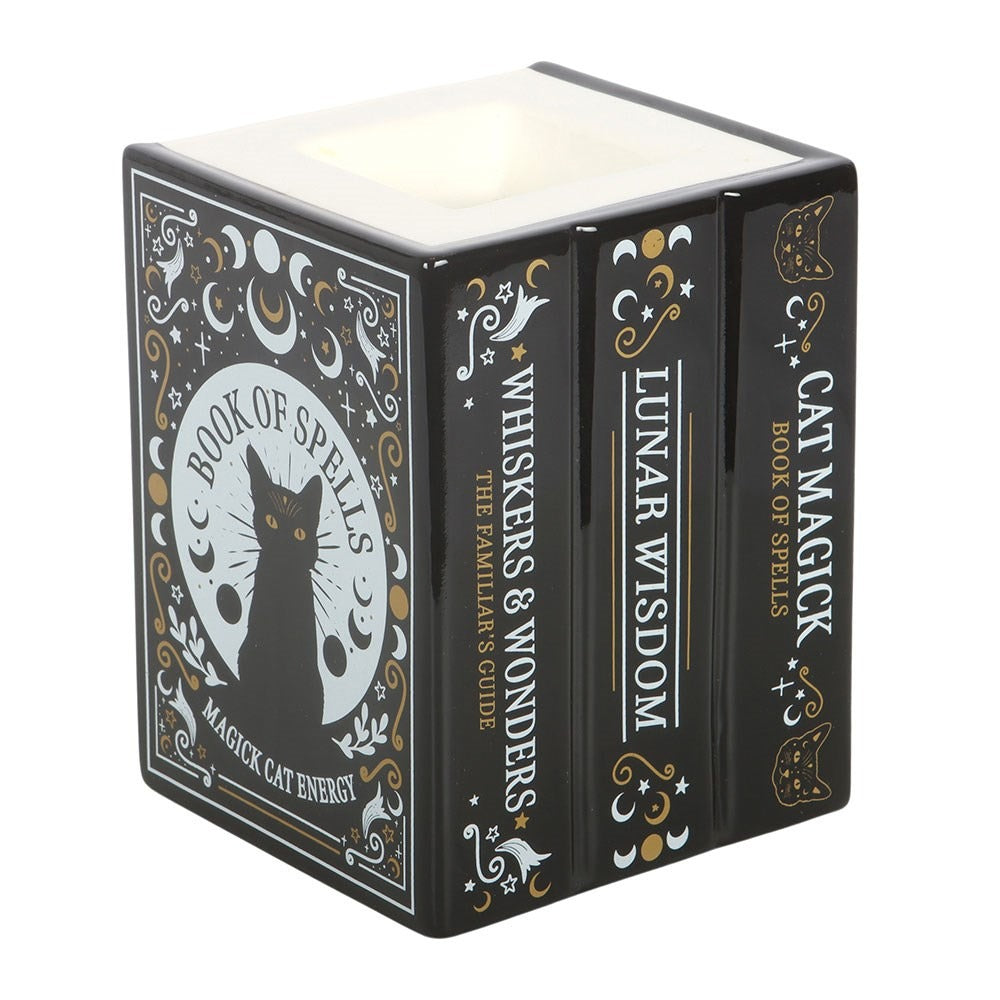Black Cat Book of Spells Oil Burner and Wax Warmer