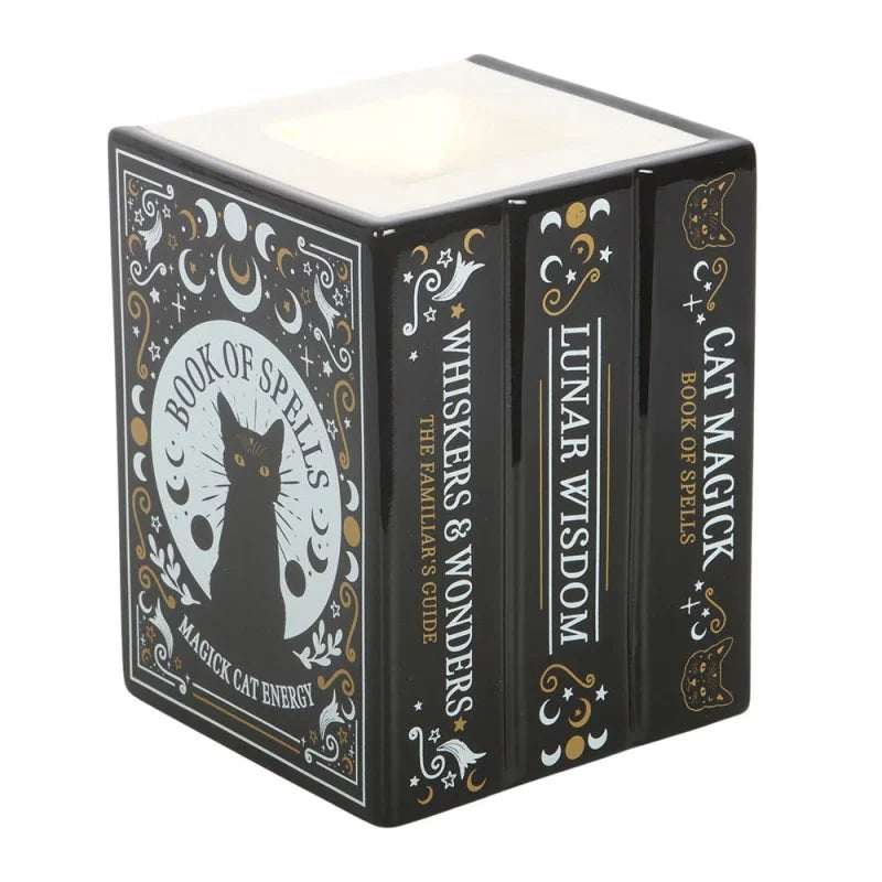 Black Cat Book of Spells Oil Burner and Wax Warmer