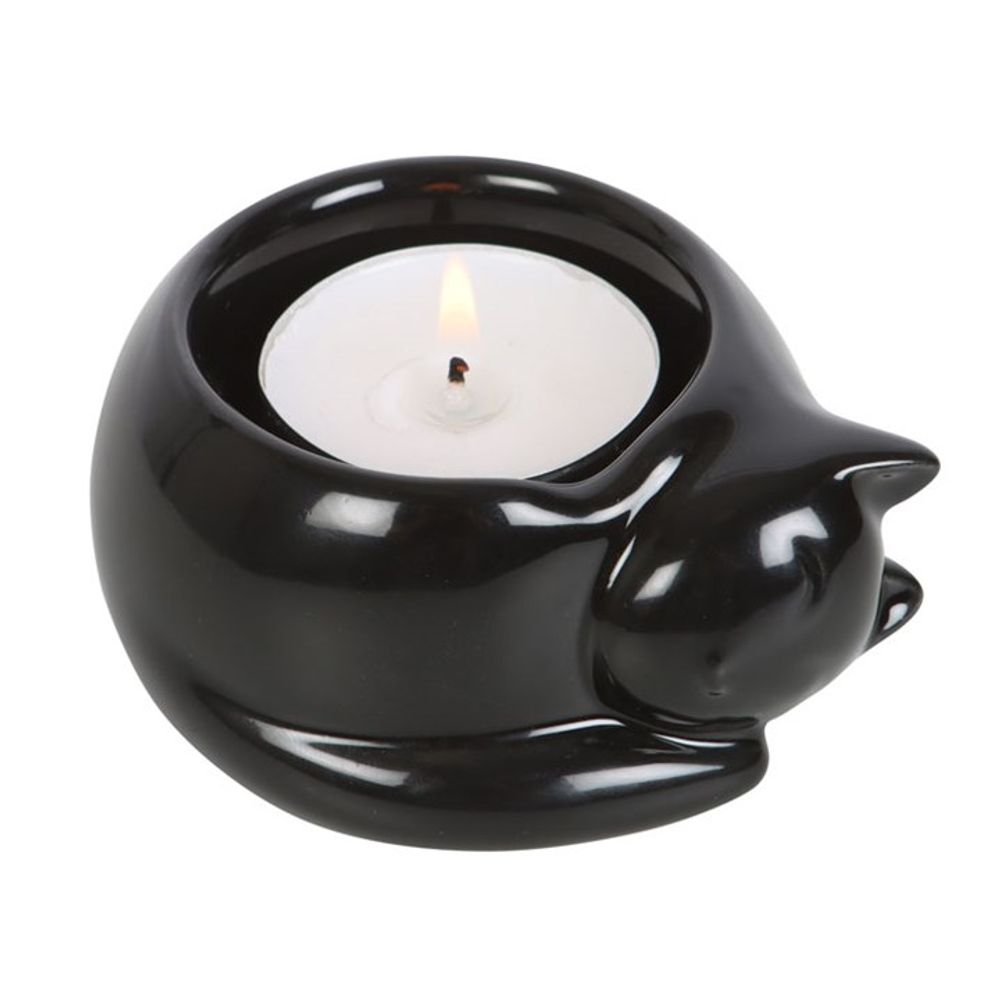 Black Cat Ceramic Tealight Candle Holder From Witch, Please!