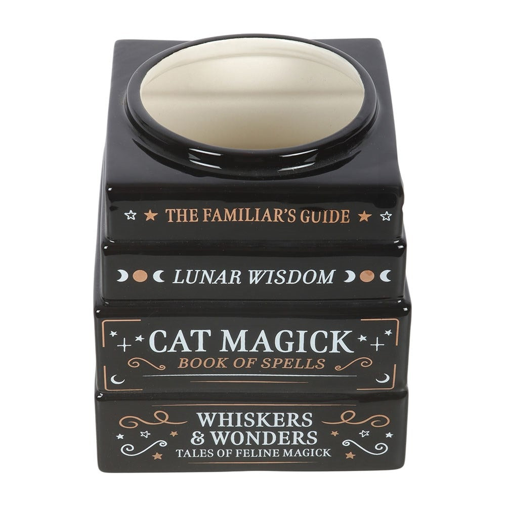 Black Cat Magick Book Stack Vase