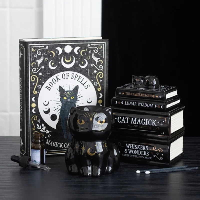 Black Cat Magick Oil Burner
