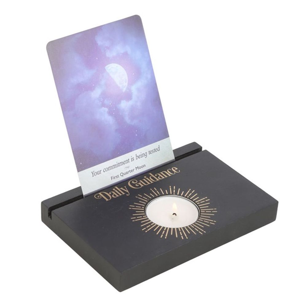 Black Daily Guidance Tarot Card Stand Tealight Holder From Witch, Please!