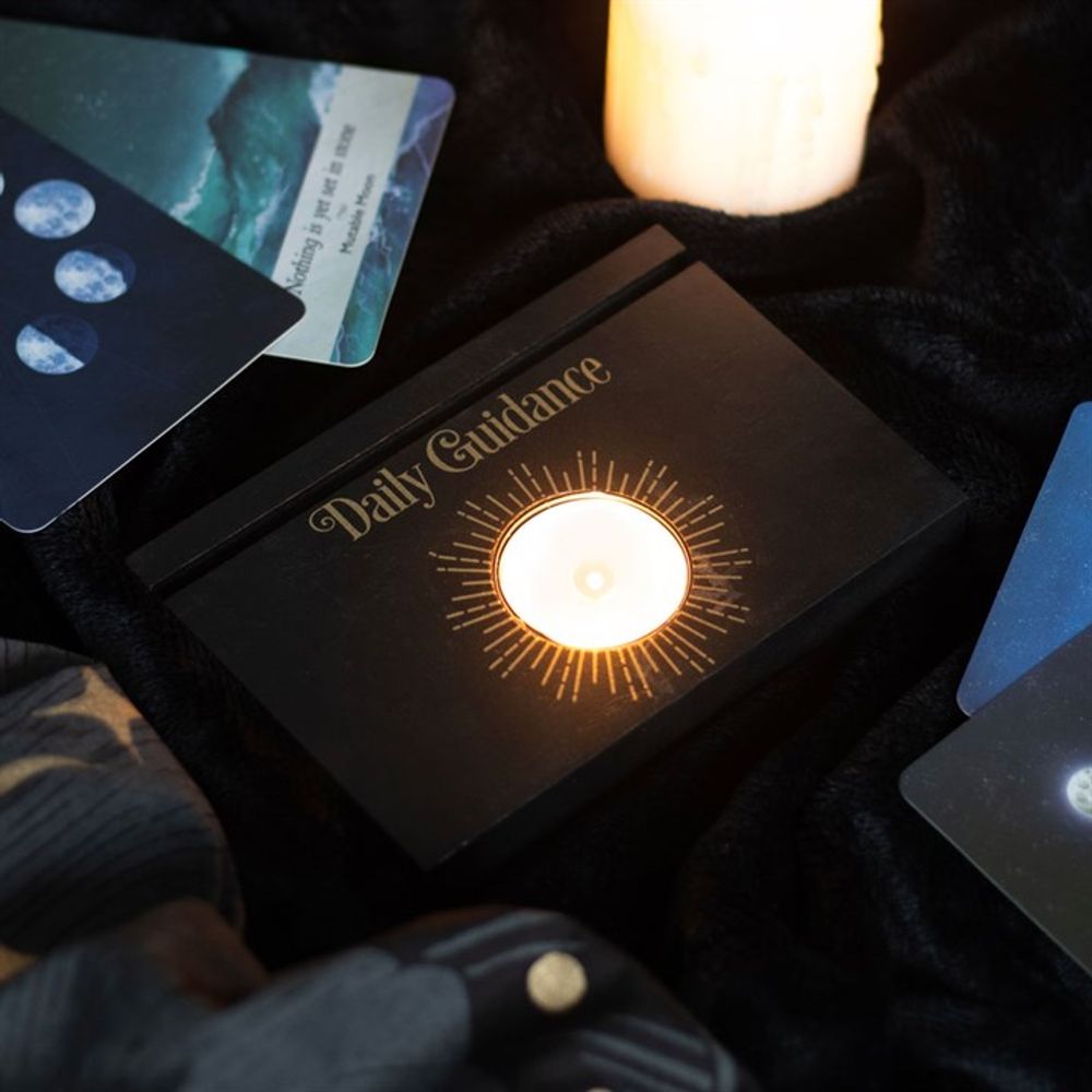Black Daily Guidance Tarot Card Stand Tealight Holder From Witch, Please!