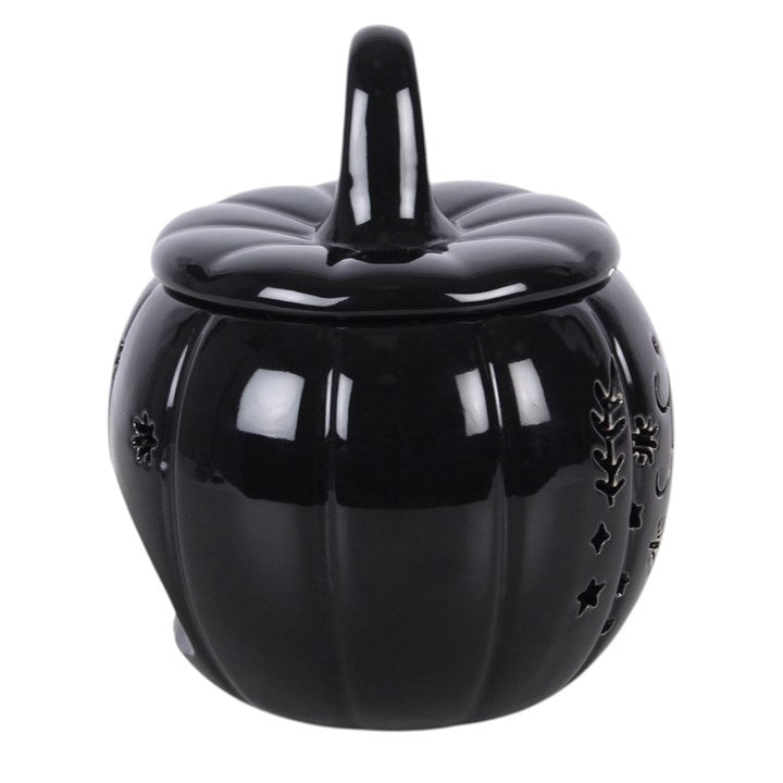 Black Folk Pumpkin Oil Burner and Wax Warmer