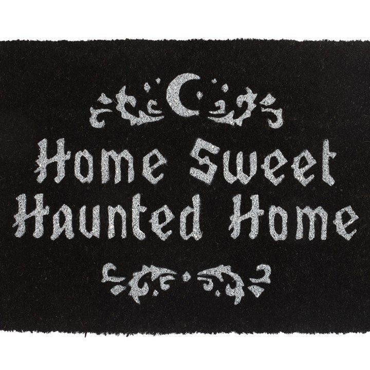 Black Home Sweet Haunted Home Doormat From Witch, Please!