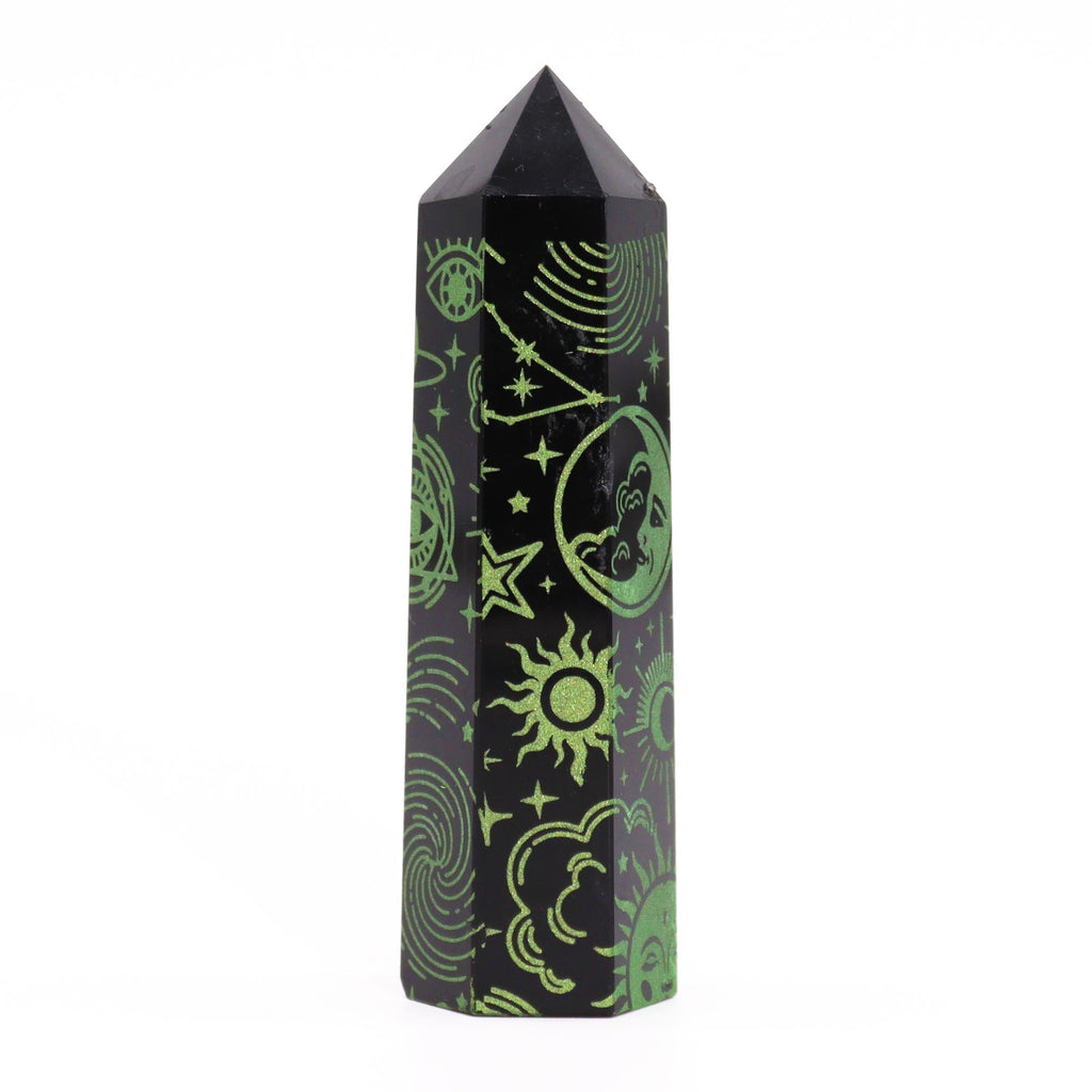 Black Obsidian Point - Mystic Story - Forest Green From Witch, Please!