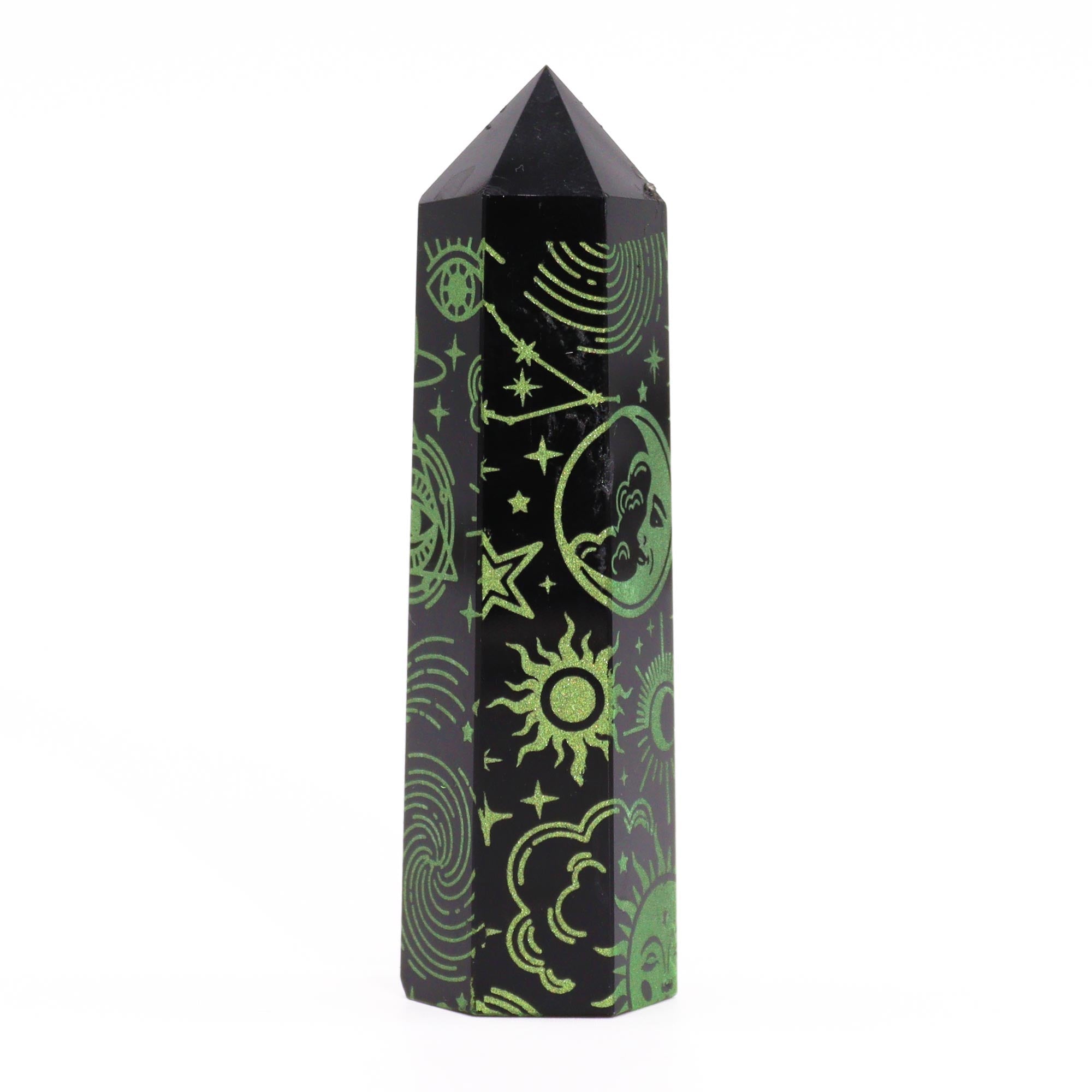 Black Obsidian Point - Mystic Story - Forest Green From Witch, Please!