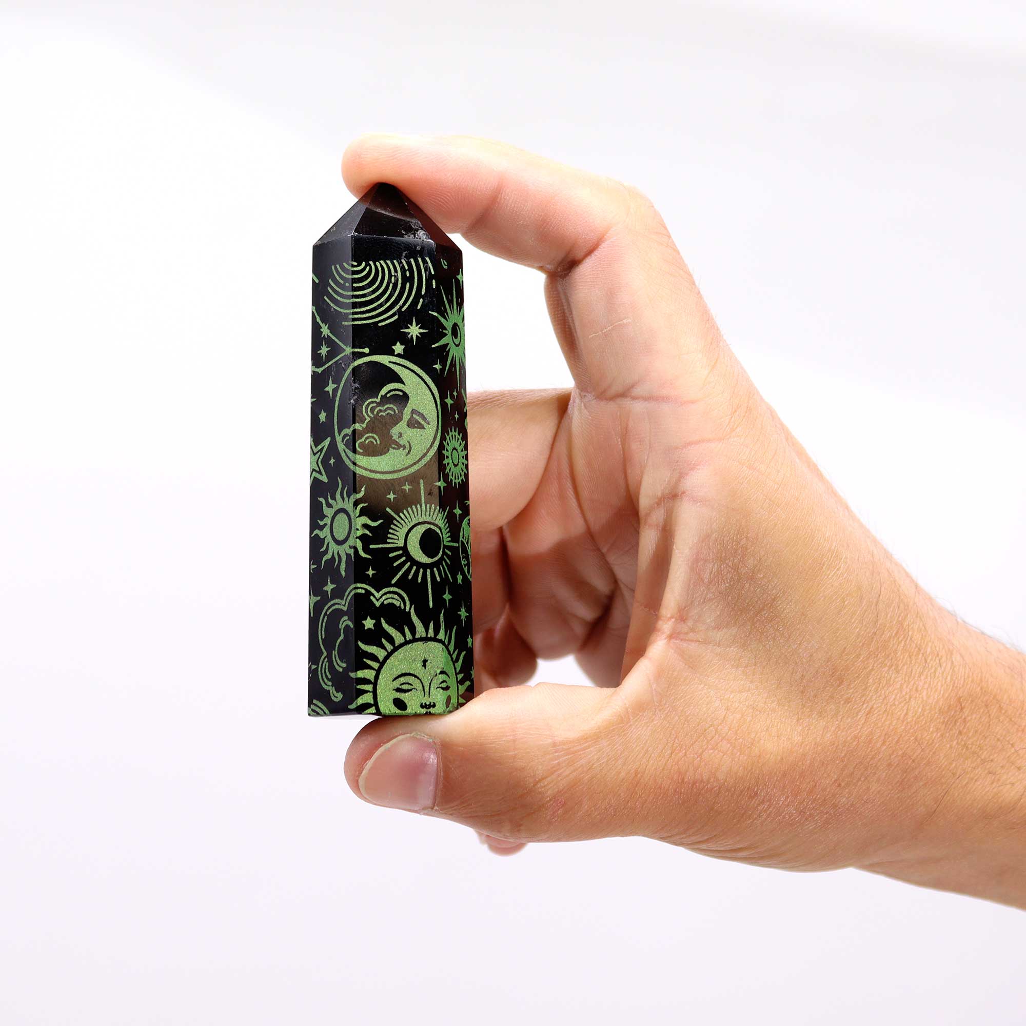 Black Obsidian Point - Mystic Story - Forest Green From Witch, Please!