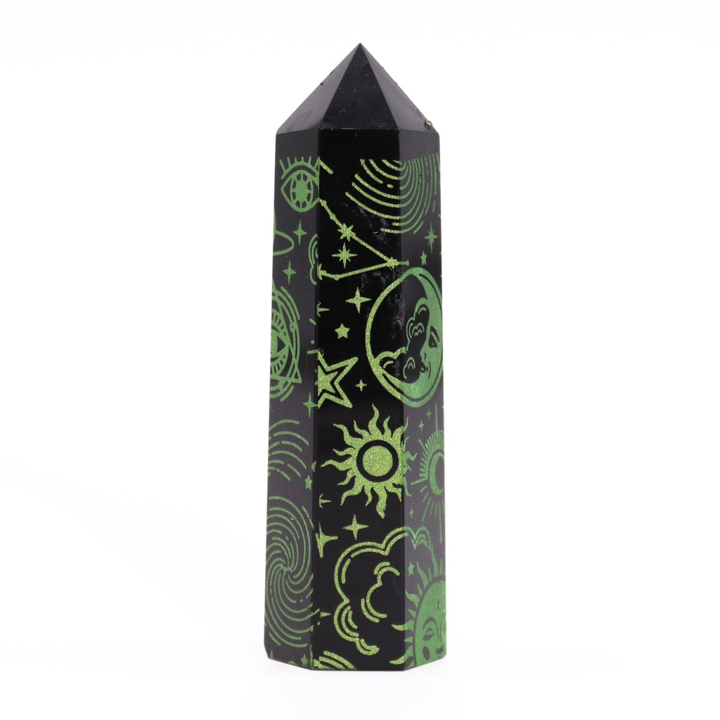 Black Obsidian Point - Mystic Story - Forest Green From Witch, Please!