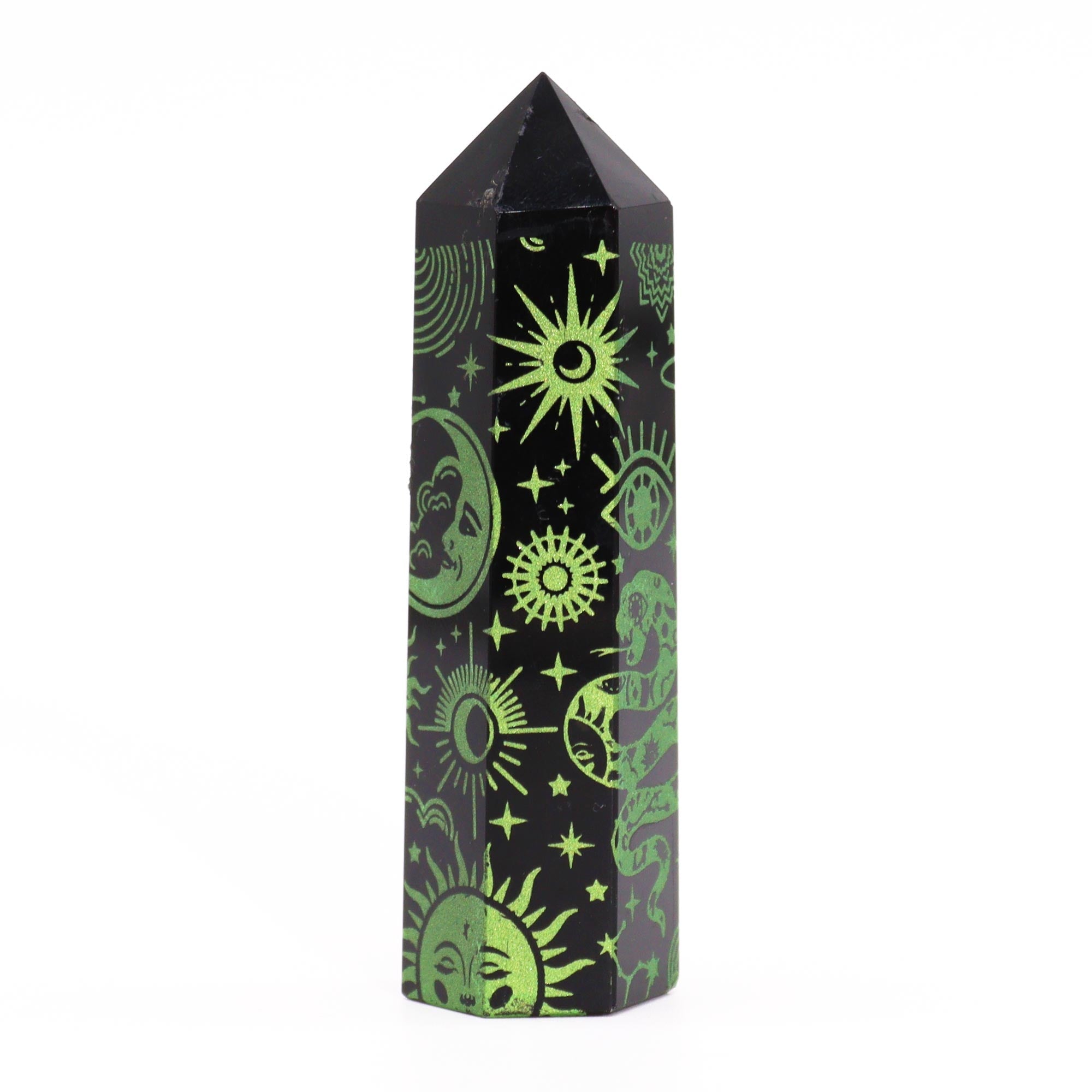 Black Obsidian Point - Mystic Story - Forest Green From Witch, Please!