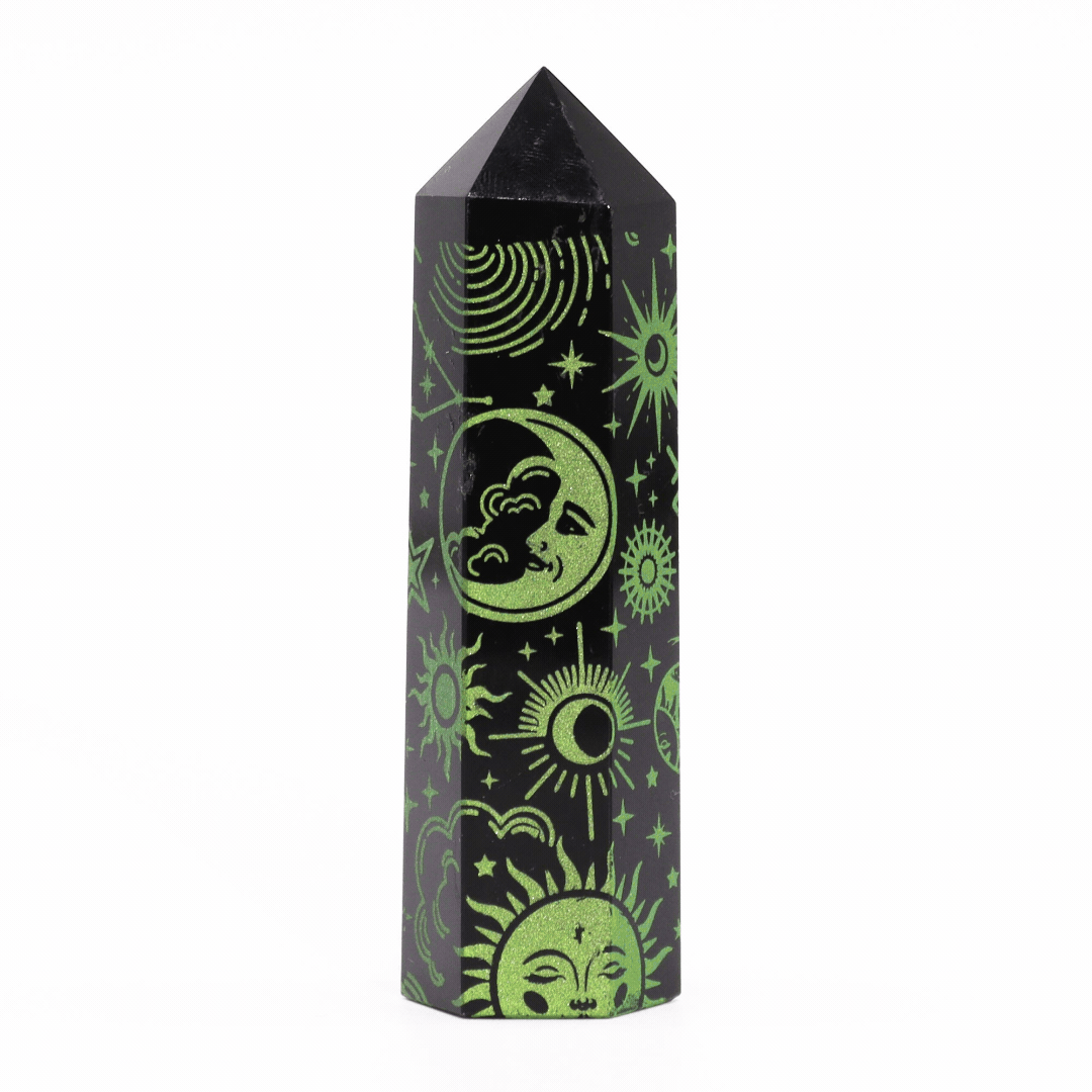 Black Obsidian Point - Mystic Story - Forest Green From Witch, Please!