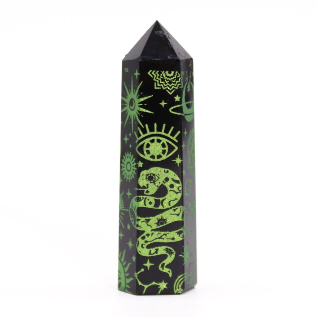Black Obsidian Point - Mystic Story - Forest Green From Witch, Please!