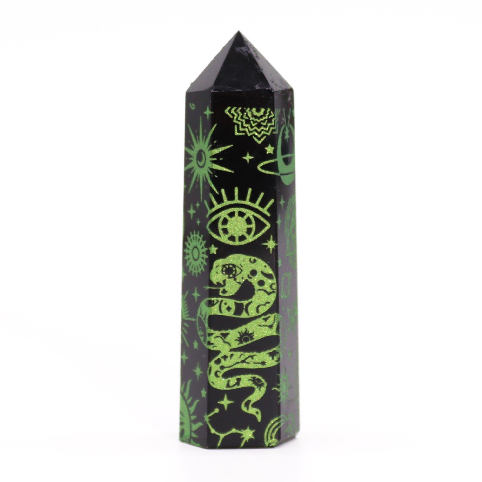 Black Obsidian Point - Mystic Story - Forest Green From Witch, Please!