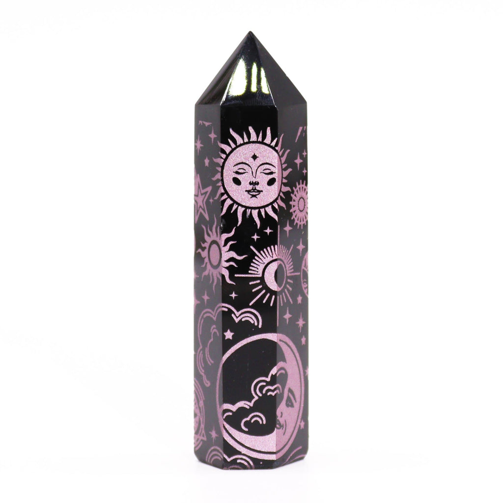 Black Obsidian Point - Mystic Story - Rose Pink From Witch, Please!