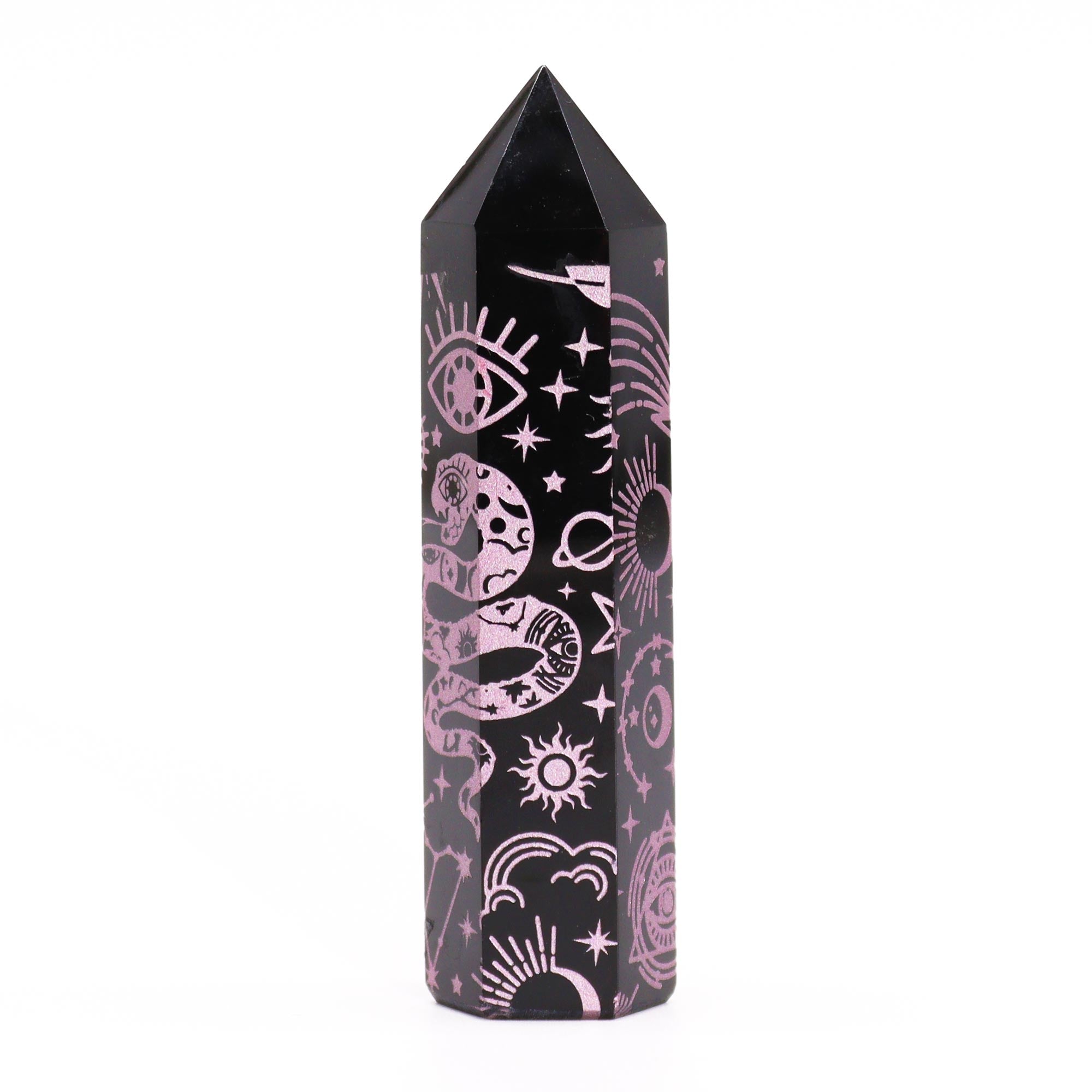 Black Obsidian Point - Mystic Story - Rose Pink From Witch, Please!