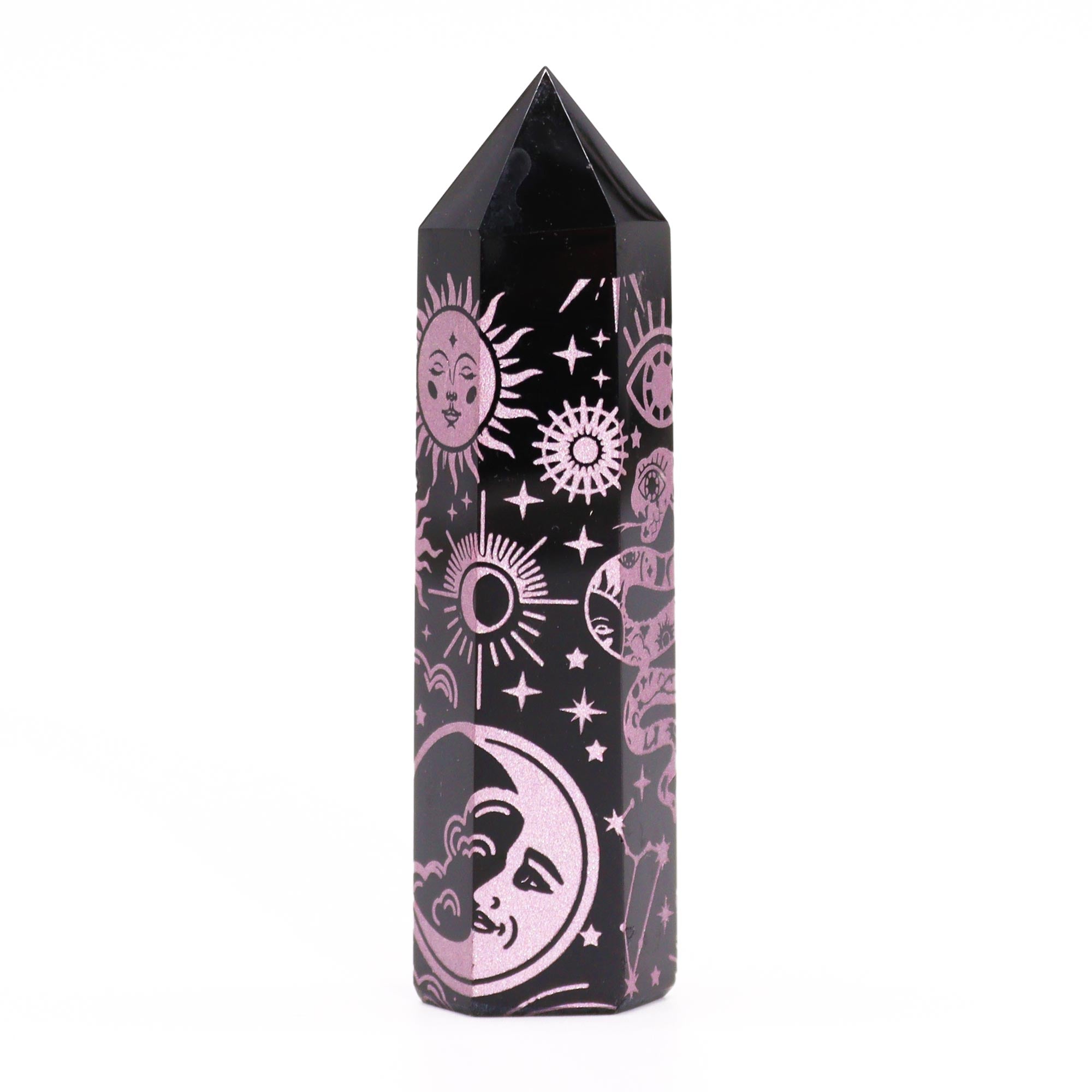 Black Obsidian Point - Mystic Story - Rose Pink From Witch, Please!