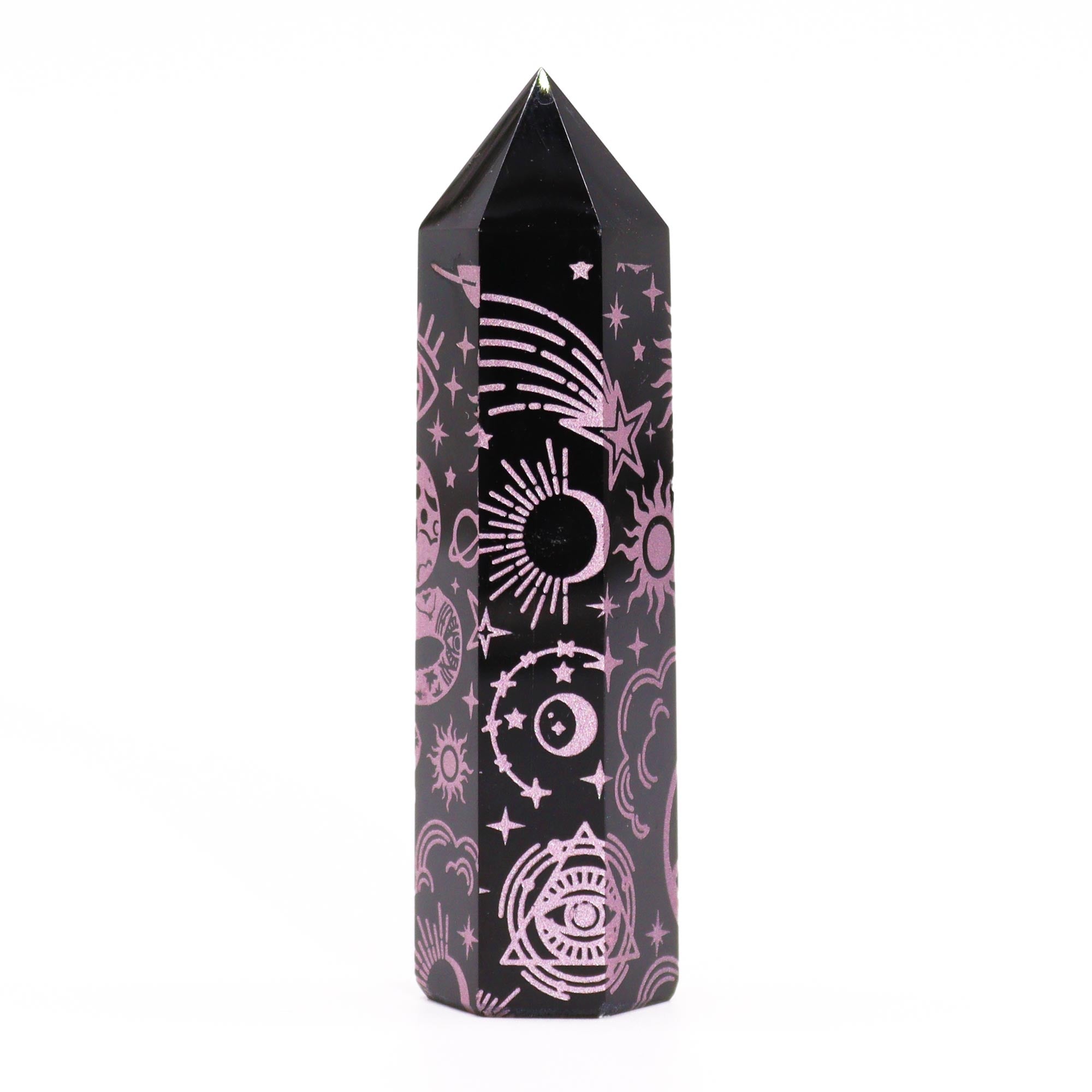 Black Obsidian Point - Mystic Story - Rose Pink From Witch, Please!