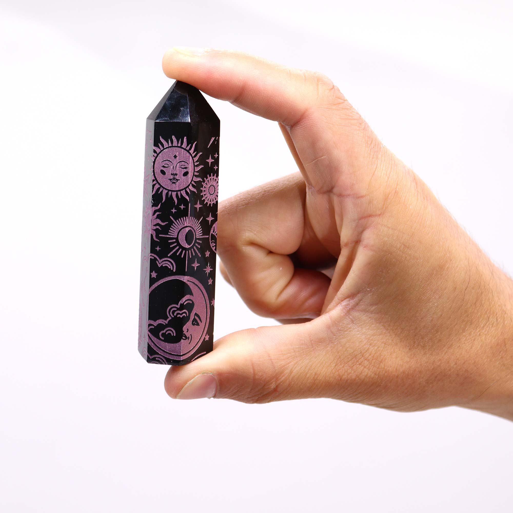 Black Obsidian Point - Mystic Story - Rose Pink From Witch, Please!